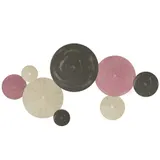 HOMCOM Wanddeko geometrische Wandbild Metallbild Wandskulptur mit einzigartigem Multi-Disc-Design Wanddekoration Wohnzimmer-Kunst für Schlafzimmer   Aosom – Bild 1