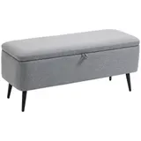 HOMCOM Sitzbank mit Stauraum bis 150 kg belastbar, Polsterbank für Wohnzimmer, Flur & Schlafzimmer, Stahlbeine, 101x38,5x44,5cm   Aosom.de – Bild 1