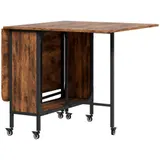 HOMCOM Klapptisch klein, 130 x 80 x 74 cm, Küchentisch klappbar, Klapptisch Küche, Rotbraun   Aosom.de – Bild 1