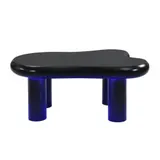 Couchtisch in Cloud-Form, aus MDF mit LED-Beleuchtung und Schublade, 98x65,5x40 cm, Schwarz – Bild 1
