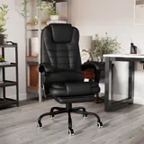 Vinsetto Massagesessel 7 Punkte, höhenverstellbarer Drehstuhl mit Fußstütze und Rückenpolster, 67 x 79 x 111-121 cm, für Entspannung & Komfort   Aosom.de – Bild 3
