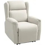HOMCOM Relaxsessel, Fernsehsessel mit Liegefunktion, TV-Sessel mit Taschenfederkern, Gepolstert Liegesessel, Ruhesessel bis 150 kg belastbar für Wohnzimmer, Schlafzimmer, Beige   Aosom – Bild 1