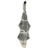 HOMCOM 170cm Halloween Dekoration Halloween-Mumie Hängend Skelett mit Augenglühen, Horror-Geräusche, Haustür Deko mit Spinnennetz in Lebensgröße für Indoor Outdoor   Aosom – Bild 1