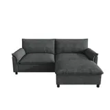 Modulares Cloud-Ecksofa, Dunkelgrau   Aosom.de – Bild 1