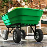 Outsunny Schubkarrenrad 4er Set Ersatzrad 80 kg Ø 255 mm Vollgummi Luftreifen mit Schlauch Kugellager Schwarz   Aosom – Bild 3