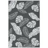 Outsunny Outdoor-Teppich wetterfester Kunststoffteppich 182x274cm doppelseitiges Design für Balkon Terrasse Grau Weiß   Aosom.de – Bild 1