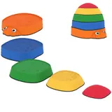 AIYAPLAY Balanciersteine für Kinder 5 Stück Rutschfeste Stapelsteine stapelbar Balance Steine zur Förderung von Balance Gleichgewichts, Flusssteine 2-8 Jahren Trittsteine für Drinnen Draußen   Aosom – Bild 1