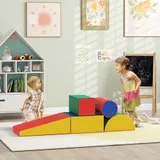 HOMCOM Softbausteine 5er-Set Schaumstoff Bausteine für Kinder 1-3 Jahre, Riesenbausteine Bauspielzeug Kunstleder EPE, weich & sicher   Aosom.de – Bild 3