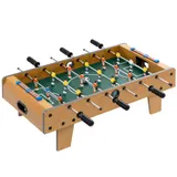 HOMCOM Mini Tischkicker Tischfußball inkl 2 Kickerbälle tragbarer Kickertisch mit Griffe, Kicker Tischfussball für Kinder Erwachsene Holz-Optik 69 x 36,5 x 22 cm Natur   Aosom – Bild 1