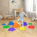 Outsunny Stapelspielzeug, Flusssteine, Balance-Steine für Kinder, Trittsteine, bis 80 kg, rutschfest  Aosom.de – Bild 3