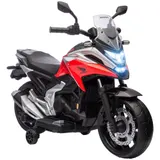 AIYAPLAY Kinder Elektro-Motorrad, 12V Kindermotorrad mit MP3, USB, LED-Scheinwerfer, Kinderfahrzeug mit Frühpädagogischen Funktionen, Trainingsrädern, 3km/h, für 3-6 Jahre, Rot   Aosom – Bild 1