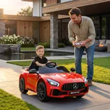 AIYAPLAY Kinder Elektroauto 12 V Kinderauto mit 2,4G Fernbedienung, USB, MP3, Musik, Elektrofahrzeug mit Lichten, Sanftstart, Rückwärtsfunktion, 3-5 km/h, für Kinder 3-6 Jahre, Rot   Aosom – Bild 3