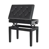 HOMCOM Klavierbank mit Stauraum und Höhenverstellung 54,5x33x48-58cm, ideal als Schminkhocker für Musikliebhaber   Aosom.de – Bild 1