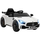 AIYAPLAY Kinder Elektroauto 12 V Kinderauto mit 2,4G Fernbedienung, USB, MP3, Musik, Elektrofahrzeug mit Lichten, Sanftstart, Rückwärtsfunktion, 3-5 km/h, für Kinder 3-6 Jahre, Weiß   Aosom – Bild 1