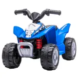 AIYAPLAY Elektro-Quad Miniquad Kinder Elektro ATV Kinderquad mit LED und Hupe Kindermotorrad Kinderfahrzeug Elektroauto für Kinder ab 18 Monaten Metall Blau 65,5 x 38,5 x 43,5 cm   Aosom – Bild 1