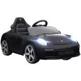 AIYAPLAY Kinder Elektroauto 12V Kinderauto mit 2,4 GHz Fernbedienung, 2 Motor, Kinderfahrzeug mit Softstart, Federungssystem, MP3-Player, Hupe, USB, LED-Leuchten, für 3-5 Jahre, Schwarz   Aosom – Bild 1