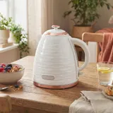 HOMCOM Wasserkocher 1,7 L, 2200W, Kabellos, Schnellkochfunktion, BPA-Frei, Elektrischer Wasserkocher mit Kalkfilter, Automatische Abschaltung, 360° Drehbasis, Trockenlaufschutz, Creme   Aosom – Bild 3