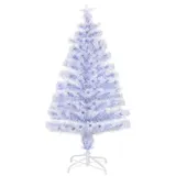HOMCOM künstlicher Weihnachtsbaum mit 3 LED-Leuchten Tannenbaum PVC Metall Weiß Blau Ø60 x 120H cm für festliche Dekoration   Aosom.de – Bild 1
