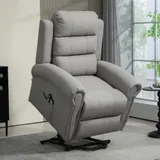 HOMCOM Fernsehsessel mit Aufstehhilfe Elektrisch Relaxsessel mit Liegefunktion, Heizfunktion, Massagesessel mit Taschenfeder  Aosom – Bild 3