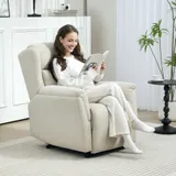 HOMCOM Relaxsessel, Fernsehsessel mit Liegefunktion, TV-Sessel mit Taschenfederkern, Gepolstert Liegesessel, Ruhesessel bis 150 kg belastbar für Wohnzimmer, Schlafzimmer, Beige   Aosom – Bild 3