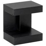 HOMCOM Nachttisch mit Schubladen, Beistelltisch, Nachtschrank mit Ablage, Nachtkommode für Schlafzimmer, Wohnzimmer, 40 x 30 x 46 cm, Schwarz   Aosom – Bild 1