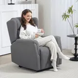 HOMCOM Relaxsessel, Fernsehsessel mit Liegefunktion, TV-Sessel mit Taschenfederkern, Gepolstert Liegesessel, Ruhesessel bis 150 kg belastbar für Wohnzimmer, Schlafzimmer, Dunkelgrau   Aosom – Bild 3