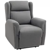 HOMCOM Relaxsessel, Fernsehsessel mit Liegefunktion, TV-Sessel mit Taschenfederkern, Gepolstert Liegesessel, Ruhesessel bis 150 kg belastbar für Wohnzimmer, Schlafzimmer, Dunkelgrau   Aosom – Bild 1