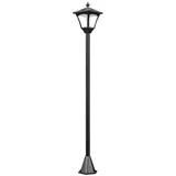 Outsunny 1,2m Solarleuchten für außen, 10 Lumen, Solar Gartenlaterne, Wegeleuchten Garten, Schwarz   Aosom.de – Bild 1