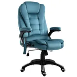 Vinsetto Bürosessel mit Massage- und Wärmefunktion, höhenverstellbarer Gamingstuhl bis 120kg, 68x72x110-120cm, Blau   Aosom.de – Bild 1