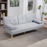 HOMCOM Schlafsofa 3-Sitzer-Sofa Bettsofa mit Klappbarem Tisch Refurbished – Bild 3