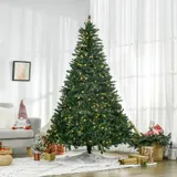 HOMCOM künstlicher Weihnachtsbaum, 210 cm Christbaum mit 2154 Spitzen, 700 LED-Leuchte, rutschfesten Metallständer, für Indoor, Weihnachten Deko, Grün   Aosom – Bild 3