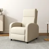 HOMCOM Relaxsessel Fernsehsessel mit Liegefunktion gepolstert TV-Sessel Liegesessel mit Leinenoptik, Fußstütze, bis 120 kg Belastbar, für Wohnzimmer, Cremeweiß   Aosom – Bild 3