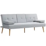 HOMCOM Schlafsofa 3-Sitzer-Sofa Bettsofa mit Klappbarem Tisch Refurbished – Bild 1