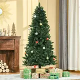 HOMCOM Künstlicher Weihnachtsbaum 180 cm künstlich Kieferbaum mit 724 Zweigen in zwei Ausführungen, Christbaum Weihnachtsdeko inkl. Metallständer für drinnen   Aosom – Bild 3