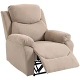 HOMCOM Relaxsessel, Fernsehsessel Liegesessel mit Liegefunktion, Dick Gepolstert TV-Sessel mit Fußteil, Leinenoptik, Ruhesessel für Wohnzimmer, Schlafzimmer Beige   Aosom – Bild 1