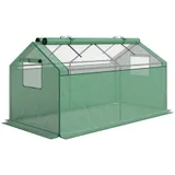 Outsunny Foliengewächshaus mit Fenster 180x92x92cm UV-Schutz Tomatenhaus Frühbeet für Garten Balkon grün   Aosom.de – Bild 1