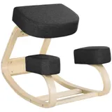 Vinsetto Kniestuhl Ergonomischer Kniestuhl, Gesundheitsstuhl für Homeoffice, Bürostuhl zur Verbesserung der Körperhaltung, Schwarz   Aosom – Bild 1