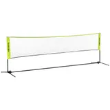 SPORTNOW Badmintonnetz Set Faltbares Tennisnetz, 103/120/155 cm Höhenverstellbar Indoor Outdoor Federballnetz, Volleyballnetz mit Transporttasche Metall Polyester Gelb   Aosom – Bild 1