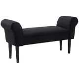 HOMCOM Sitzbank Schlafzimmer Bettbank Polsterbank Schwarz 102x31x51cm aus MDF und Schaumstoff für gemütliche Akzente   Aosom.de – Bild 1