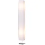 HOMCOM Stehleuchte Moderne Stehlampe E27 aus Edelstahl & Polyester, Weiß 14x14x120cm für Wohnzimmer & Schlafzimmer   Aosom.de – Bild 1