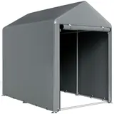 Outsunny Garagenzelt, 1,2 x 1,79 x 1,65 m Lagerzelt mit UV-Schutz, Große Reißverschlusstür, Wasserdicht Foliengarage für Gartengeräte, Stahl  Aosom – Bild 1