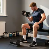 SPORTNOW Hantelset, Hanteln mit Ablagefach, rutschfest Griff, Kurzhantelset aus Kunststoff, verstellbar 6/11/16/20 kg Kurzhanteln, Dummbell Set für Zuhause, Fitnessstudio, Krafttraining   Aosom – Bild 3