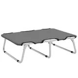 PawHut Erhöhtes Hundebett, Outdoor Haustierbett, Hundeliege für kleine Hunde bis 10 kg, Oxford, Grau 71 x 58 x 20 cm   Aosom – Bild 1