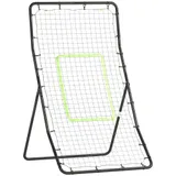 HOMCOM Kickback Rebounder Tor 75x126cm, Rückprallwand aus Stahl und PE, Trainingshilfe für Fußball, Schwarz   Aosom.de – Bild 1