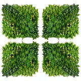 Outsunny Künstliche Pflanzenwand 12 Stück UV-Schutz Sichtschutz 50x50 cm mehrblättriges Design für Garten Balkon Terrasse   Aosom.de – Bild 1