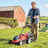 Outsunny Elektro Rasenmäher 800 W mit 40 cm Schnittbreite 45L Fangkorb Akkuanzeige Überlastschutz 7 Schnitthöhen Elektrischer Sichelmäher mit abnehmbar Griffe, Mäher für Rasen   Aosom – Bild 3