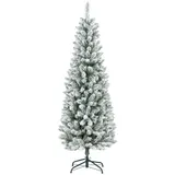 HOMCOM Künstlicher Weihnachtsbaum 180 cm mit 479 Spitzen und Kunstschnee klappbar mit Metallständer für festliche Weihnachtsdeko Grün   Aosom.de – Bild 1