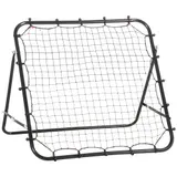HOMCOM Fußball Rebounder Kickback Tor Rückprallwand 96x80x96 cm aus Metallrohr und PE in Schwarz für Training und Spiel   Aosom.de – Bild 1
