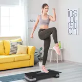 HOMCOM Steppbrett Aerobic Fitness 2-stufig höhenverstellbar 10/15 cm Heimtrainer Stepper Schwarz Grau 68x29x15cm für effektives Workout   Aosom.de – Bild 3