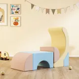 AIRPLAY Schaumstoff Bausteine Kinder 5er-Set Softbausteine Riesenbausteine Klettern Großbausteine mit Cord-Optik Bauklötze Bausteinset Mehrfarbig   Aosom – Bild 3